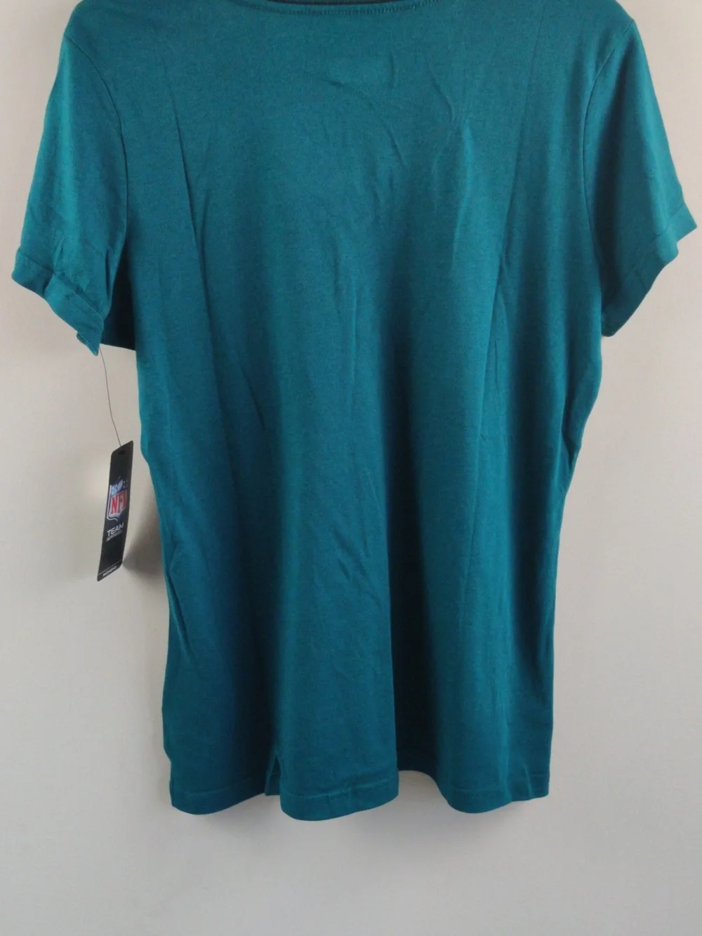 NFL Women's Teal V-Neck Eagles Script Tee - Picture 6 of 6